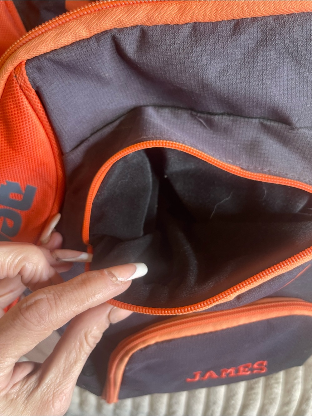 DeMarini Voodoo Baseball Softball Equipment Backpack Black Orange - Picture 9 of 11